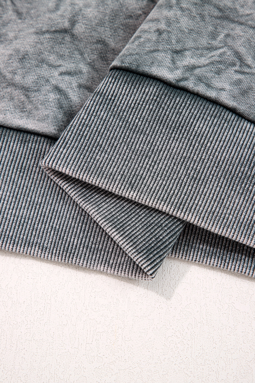 High-rise saved by grace Letter Embroidery Mineral Wash Loose Sweatshirt