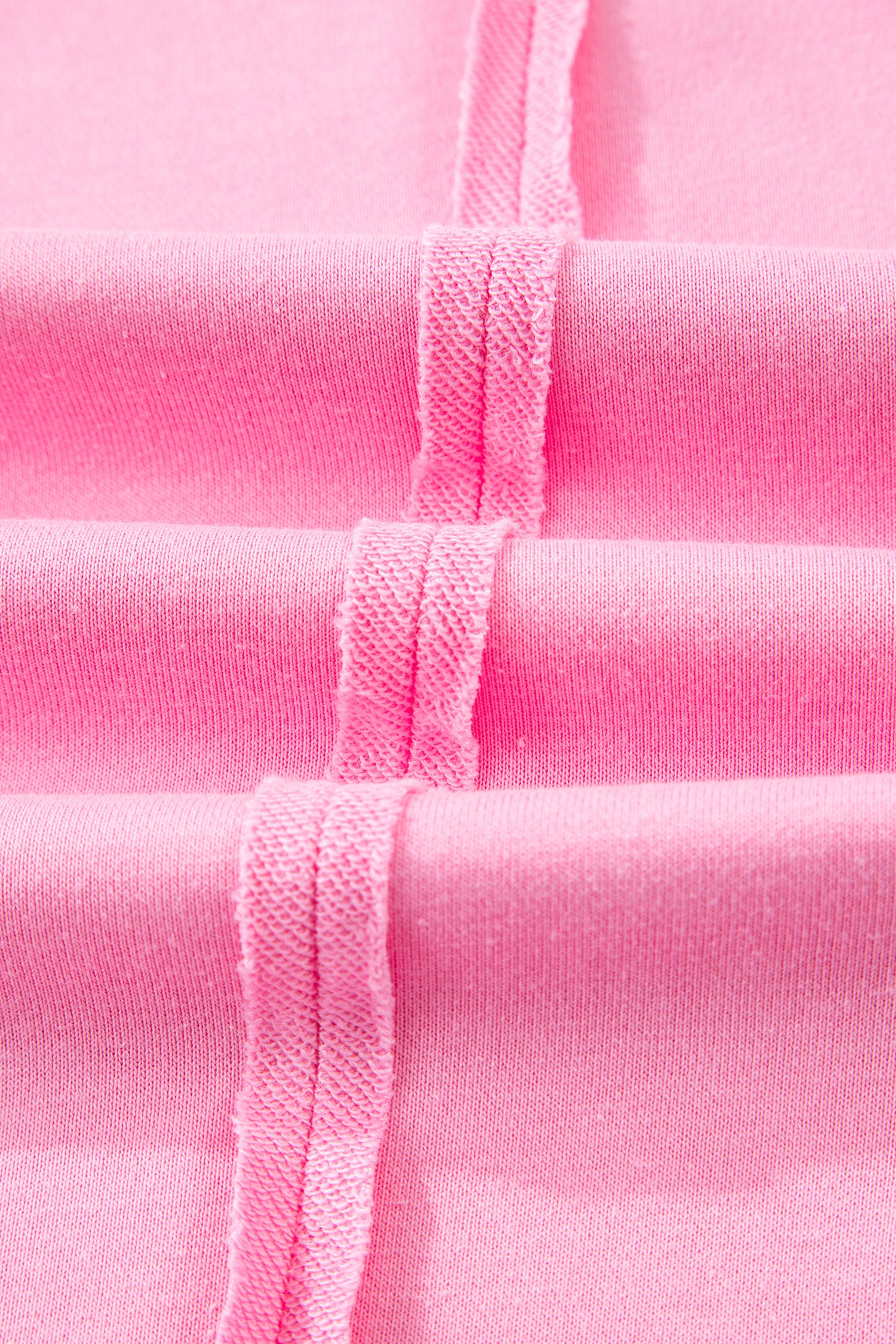 Pink Floral Bow Patched Exposed Seam Patchwork Slit Baggy Sweatshirt