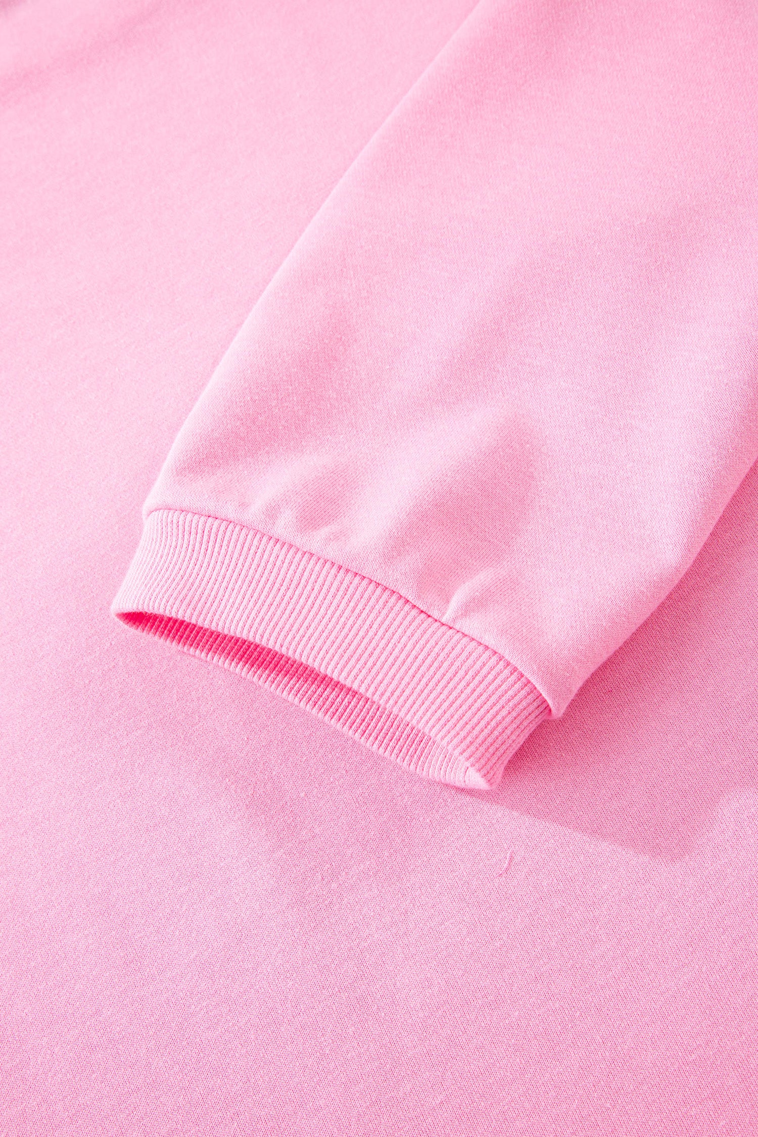 Pink Floral Bow Patched Exposed Seam Patchwork Slit Baggy Sweatshirt