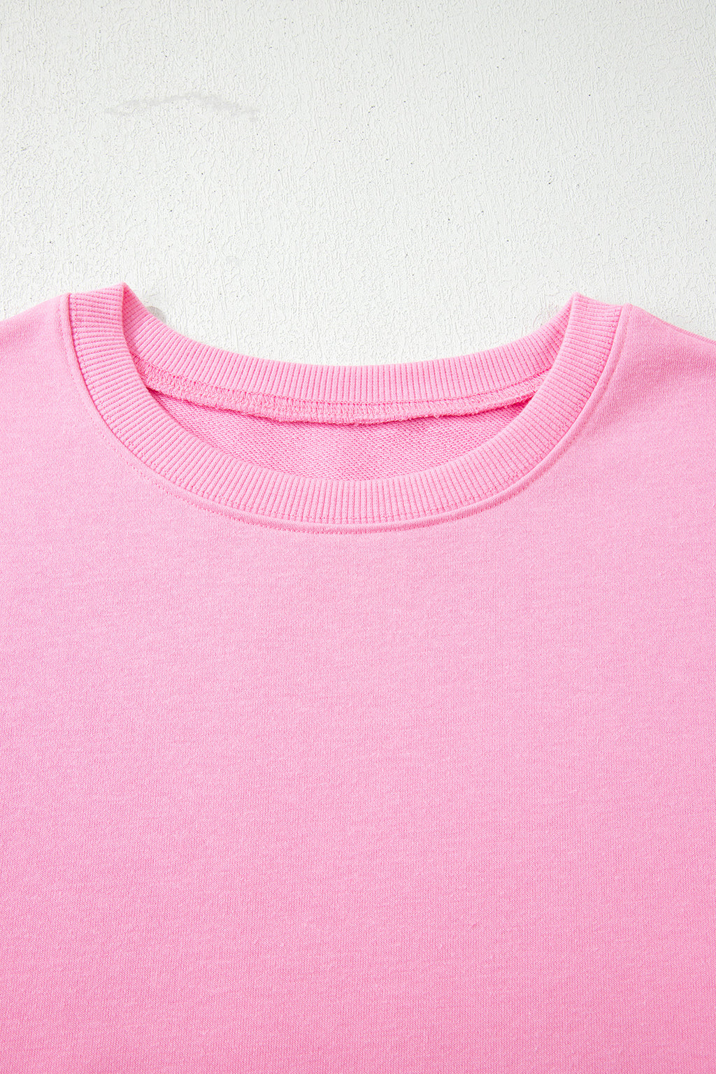 Pink Floral Bow Patched Exposed Seam Patchwork Slit Baggy Sweatshirt